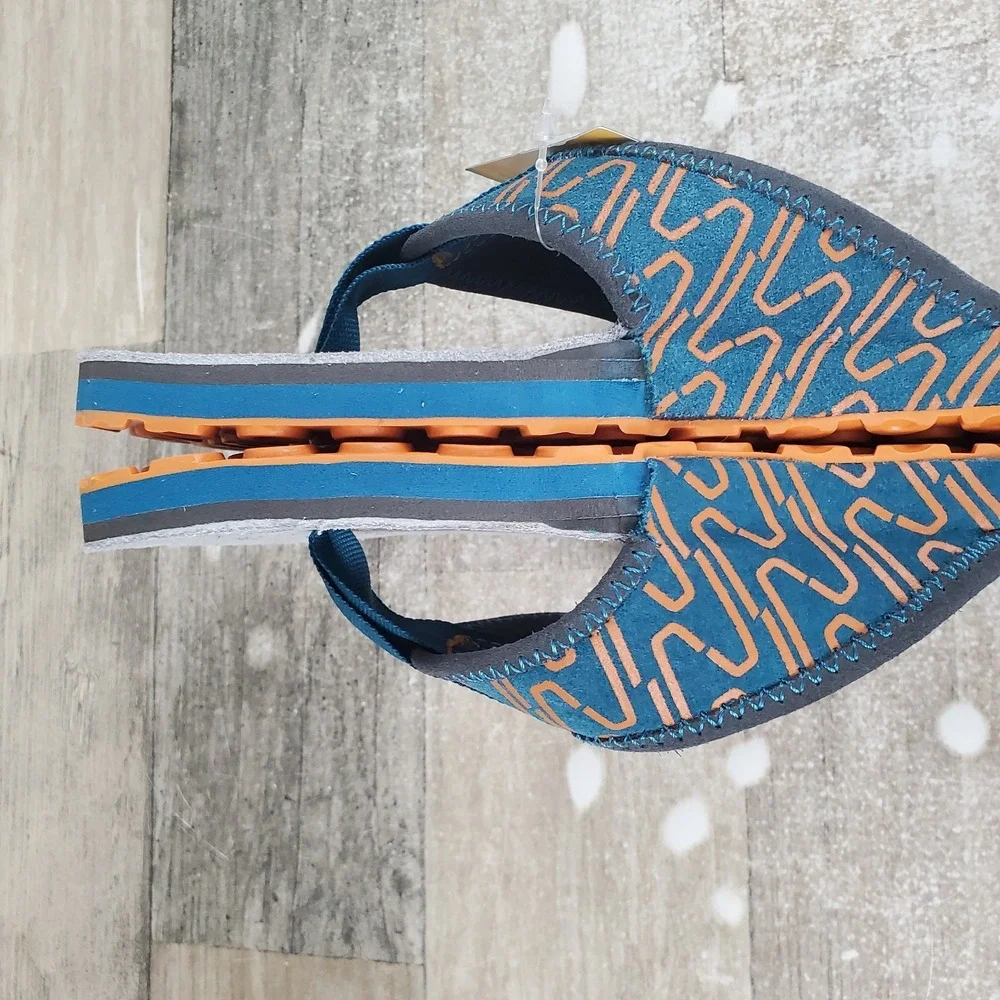 La Sportiva Mens Swing Sandals Sz 6.5 Space Blue Maple Slip On Flip Flops Thong